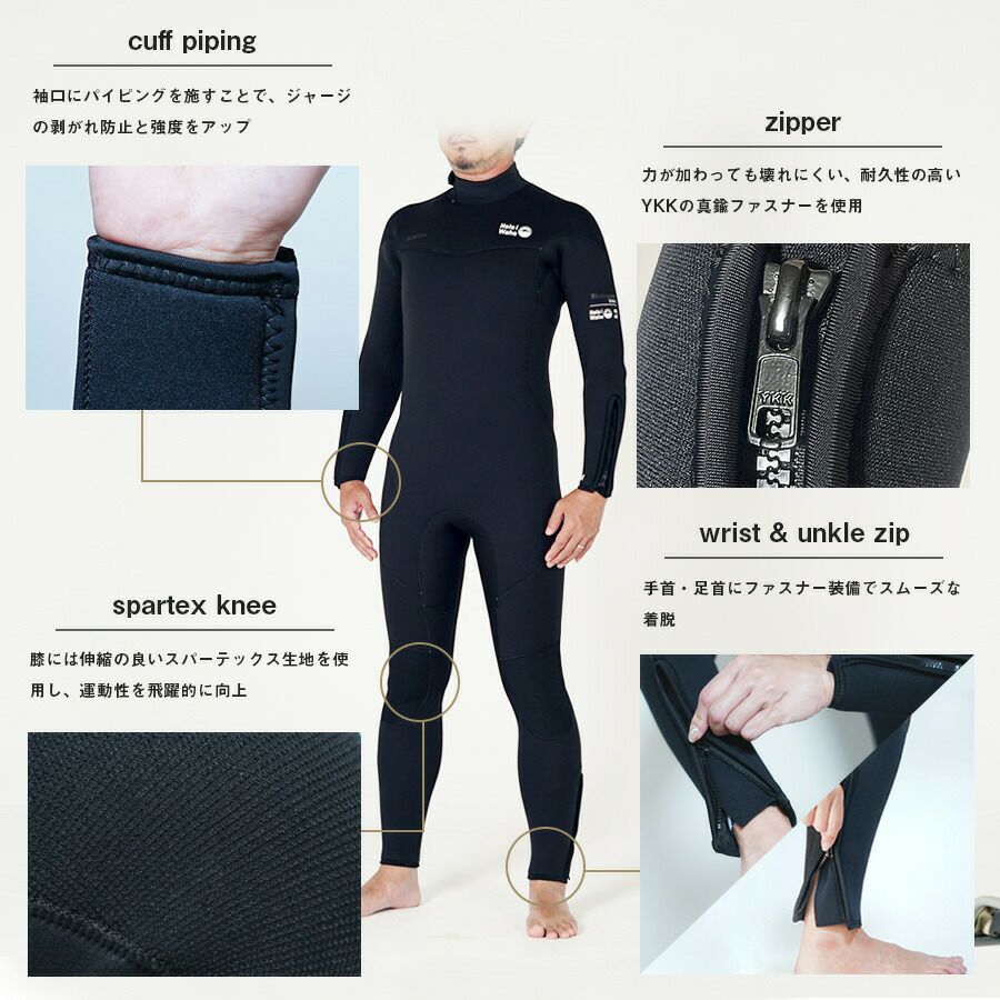 Hele i Waho】5mm full-zip TOUGH LINE men | 業務用・卸販売対応