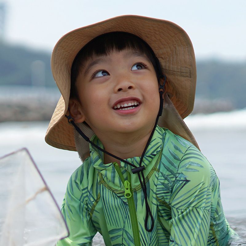 サーフハットキッズ子供男の子女の子ビーチハットサファリハットHeleiWahoヘレイワホハット帽子UVカット