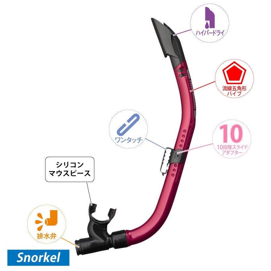シュノーケルセット2点マスク＆シュノーケルシュノーケリングセット2点REEFTOURER/リーフツアラーRC0106|マスクシュノーケリングセットシュノーケルセット水中メガネスノーケルスノーケリングスノーケルセットゴーグルシュノーケリングマスク
