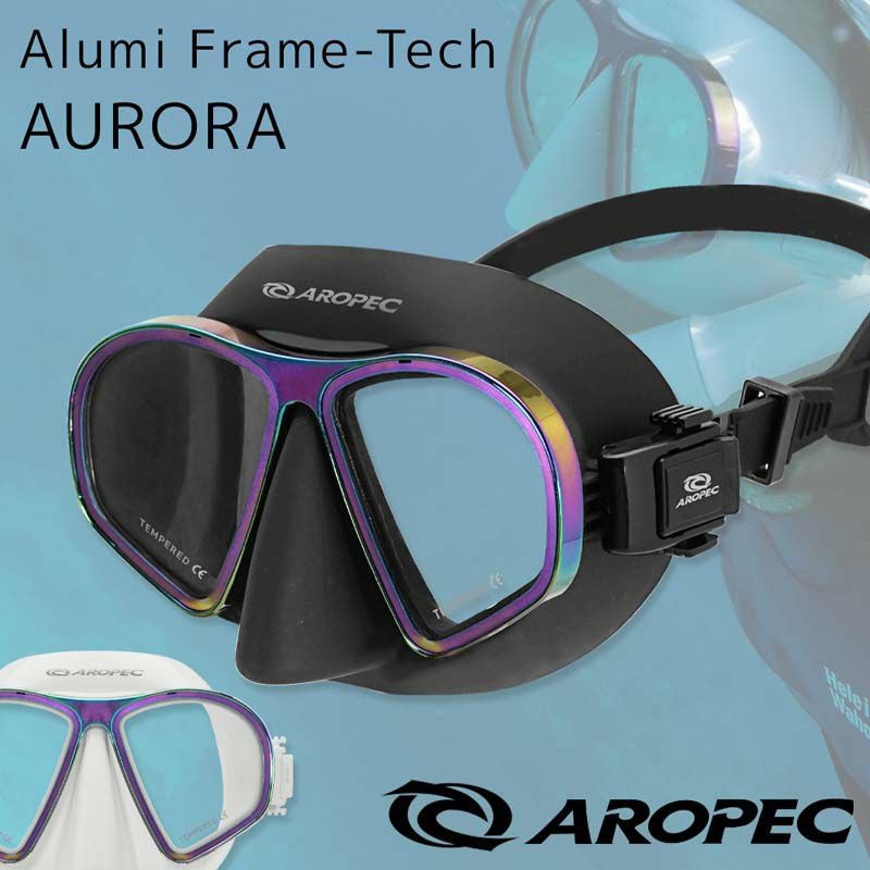 M2AlumiFrame-TechAURORA/フリーダイビングマスクM2-AL320M